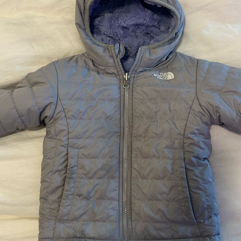 The North Face Purple Quilted Reversable Jacket